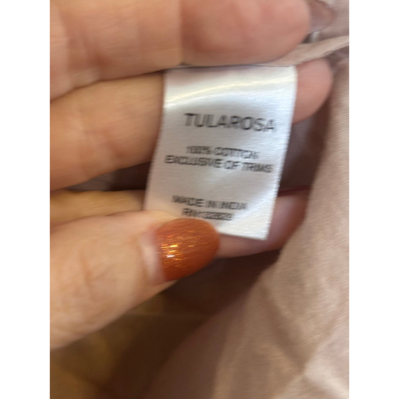 Tularosa Embroidered Boho Peasant Top Tassel Tie Eyelet Cottagecore Small - Picture 7 of 9